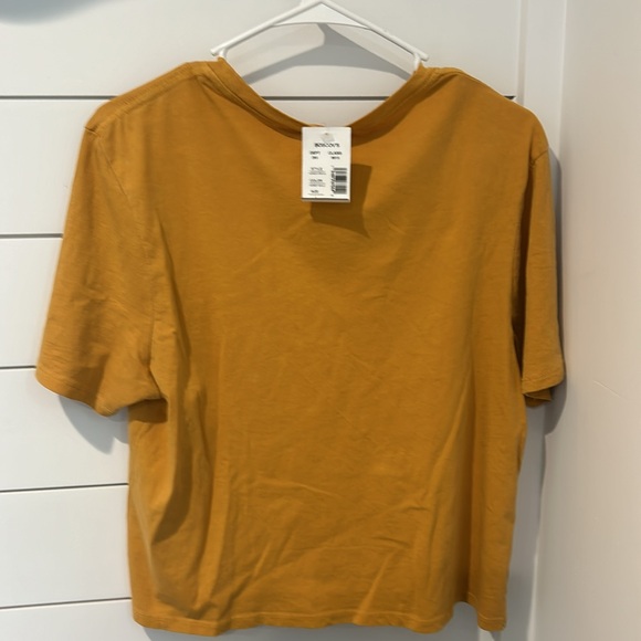 Bold Yellow Graphic Tee Bee Change World Mantra NWT - Picture 4 of 11